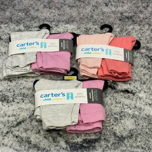 Carter's Preemie Pants Bundle Kids Pink Grey NEW 6-Pack Ruffle Back Leggings